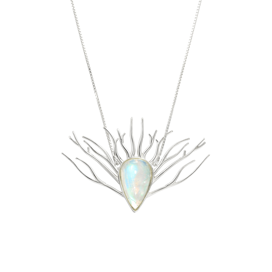 Mysterious Forest Necklace White Gold